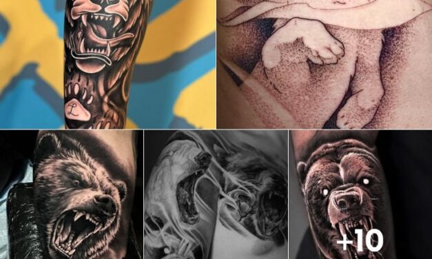 Meaning of Bear Tattoos for Men|Popular Papa Bear Tattoo Designs for Men