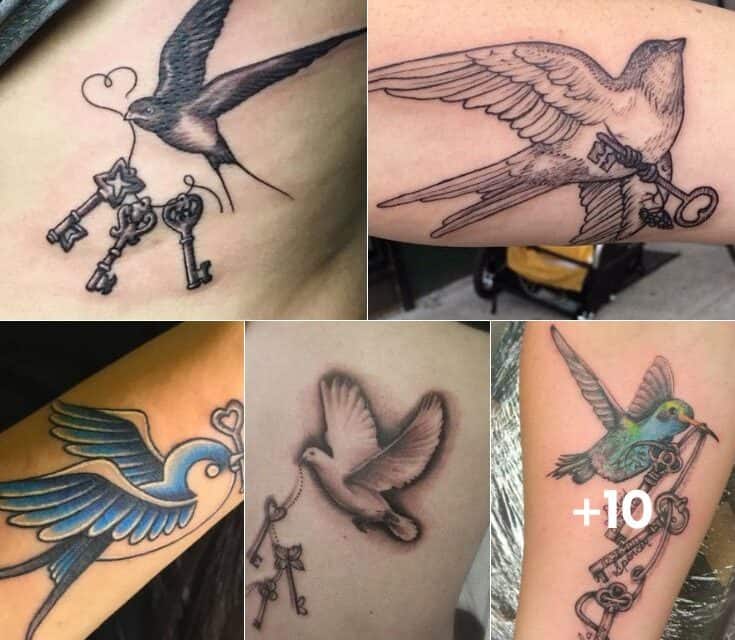 Bird with Keys Tattoo Meaning & Ideas