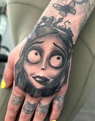 hand Emily from Corpse Bride Tattoo
