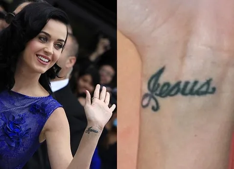 Katy Perry Jesus Tattoo