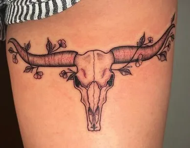 Longhorn Bull Skull Tattoo Longhorn Bull Skull Tattoo