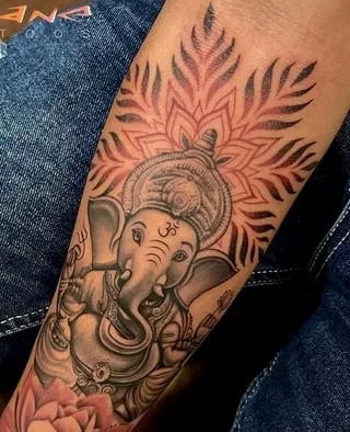 abstract Ganesha Tattoo Design