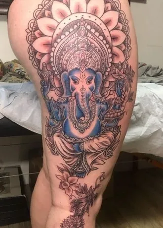 realistic Ganesha Tattoo Design