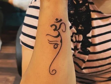 minimal Ganesha Tattoo Design