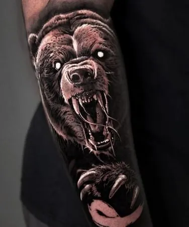 bear tattoo for men design 2 realistic bear tattoo for men design