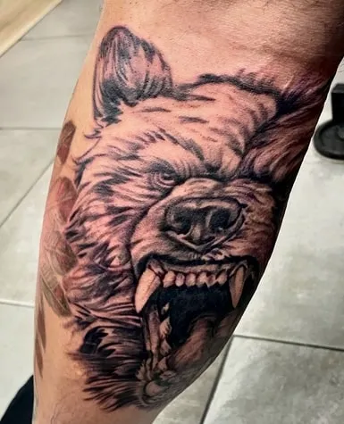 bear tattoo for men design 3 leg bear tattoo for men design