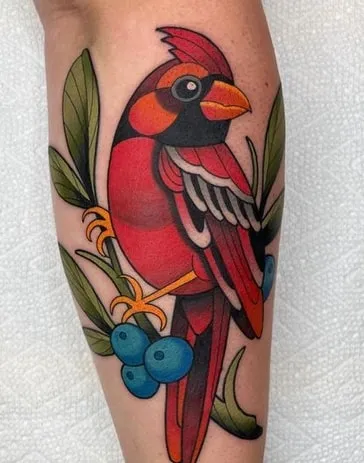 cardinal tattoo design 2 colorful cardinal tattoo design