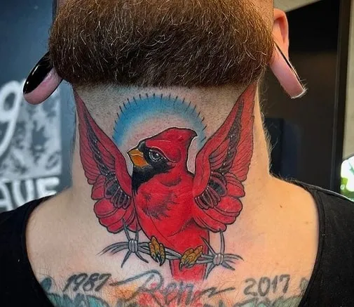 cardinal tattoo design 4 neck 2 cardinal tattoo design