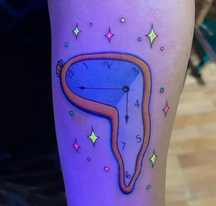 invisible tattoo design 6 melted clock invisible tattoo design