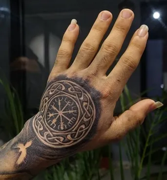 vegvisir tattoo design idea