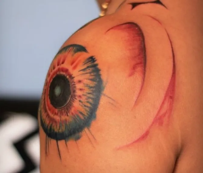 virat kohli eye tattoo