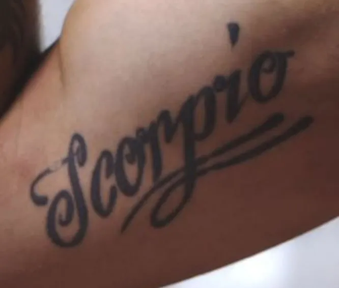 virat kohli scorpio tattoo