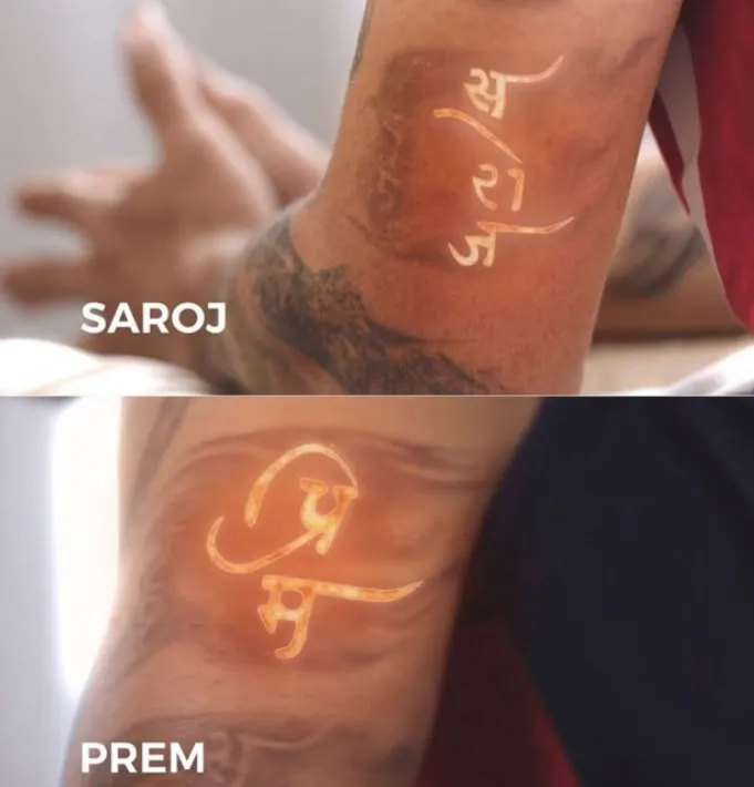 virat parents name tattoo