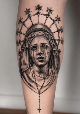 virgin mary tattoo design