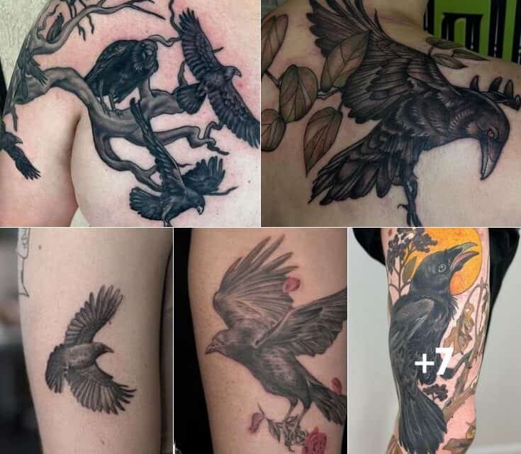 Crow Tattoos for Guys | Symbolism & Design Ideas
