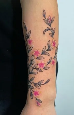 cherry blossom vines tattoo