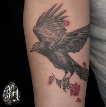 crow tattoo design for guys