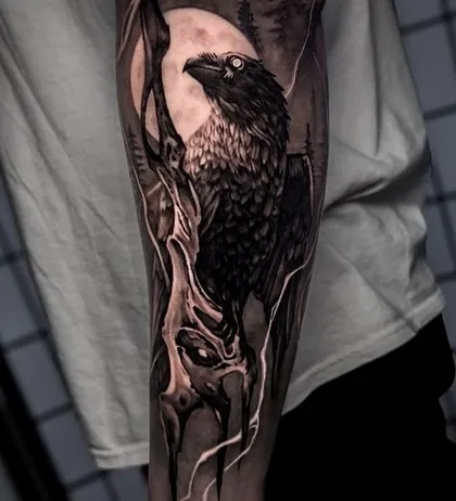 crow tattoo for guys