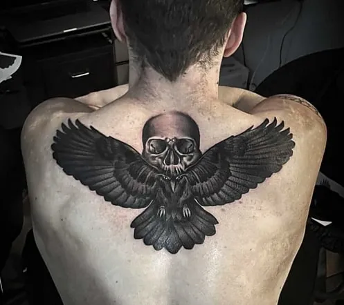 crow tattoo for guys
