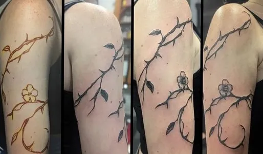 flower vine tattoo