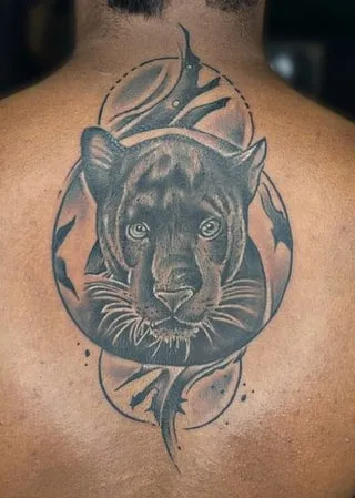 back panther tattoo design
