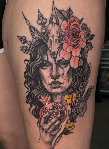 persephone tattoo design idea 6 color persephone tattoo design idea