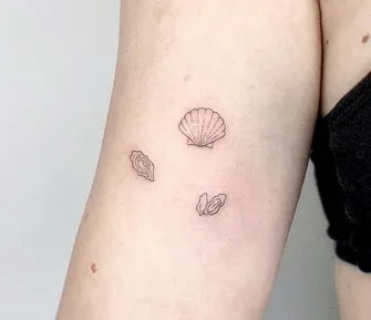 shell tattoo design variation 6 minimal shell tattoo designs