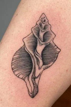 shell tattoo design variation 8 large shell tattoo design