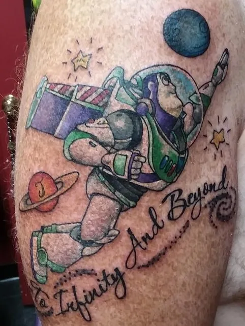 to infinity and beyond tattoo design 10 buzz lightyear to infinity and beyond tattoo design