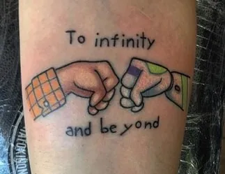 to infinity and beyond tattoo design