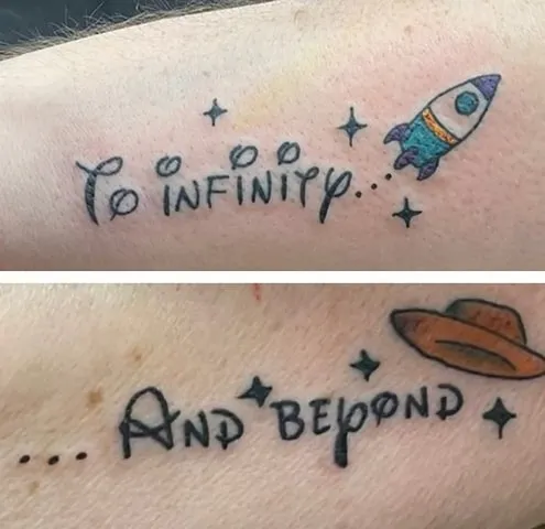 to infinity and beyond tattoo design 4 color to infinity and beyond tattoo design