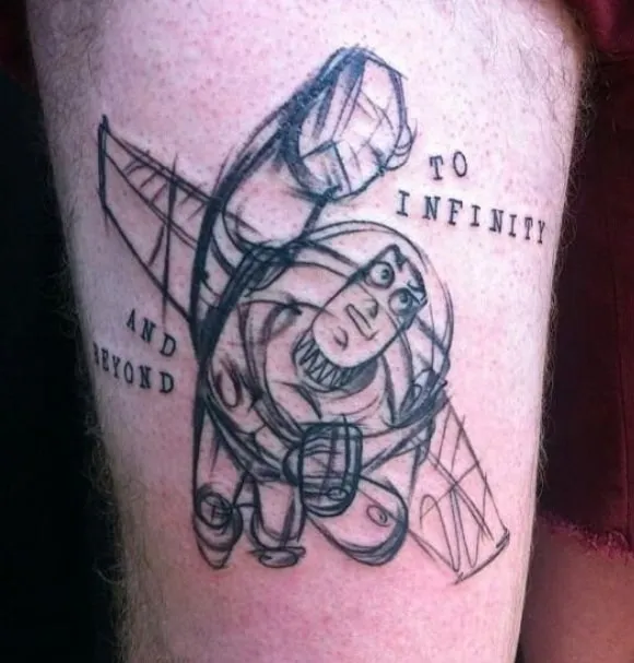 to infinity and beyond tattoo design