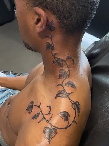 vine with thorns tattoo