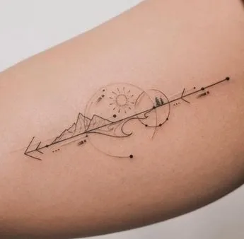minimal Mountain Tattoo Design