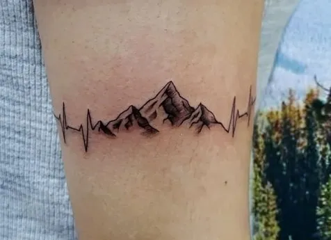 Minimal Mountain Tattoo Design