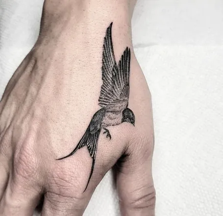 wrist Swallow Tattoo Design