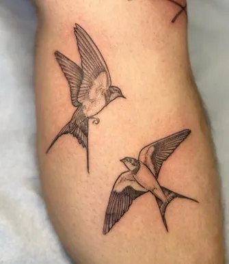 Swallows Tattoo Design