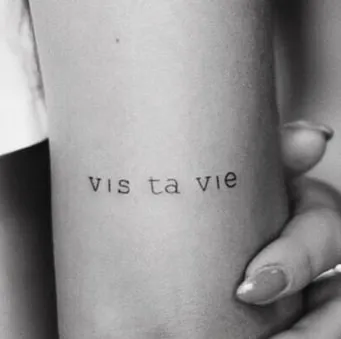 Vis Ta Vie Tattoo design 4 simple Vis Ta Vie Tattoo design