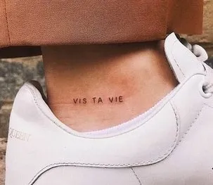 Vis Ta Vie Tattoo design 5 ankle Vis Ta Vie Tattoo design
