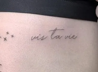 Vis Ta Vie Tattoo design 6 ribs Vis Ta Vie Tattoo design