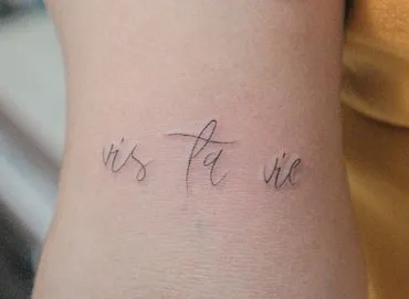 Vis Ta Vie Tattoo design 7 wrist Vis Ta Vie Tattoo design