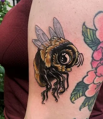 abstract bee tattoo