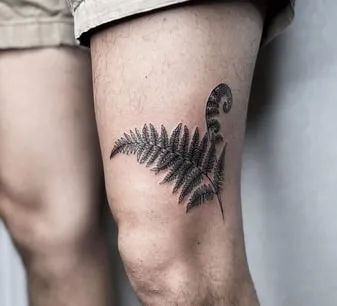 fern tattoo design 3 thigh fern tattoo design