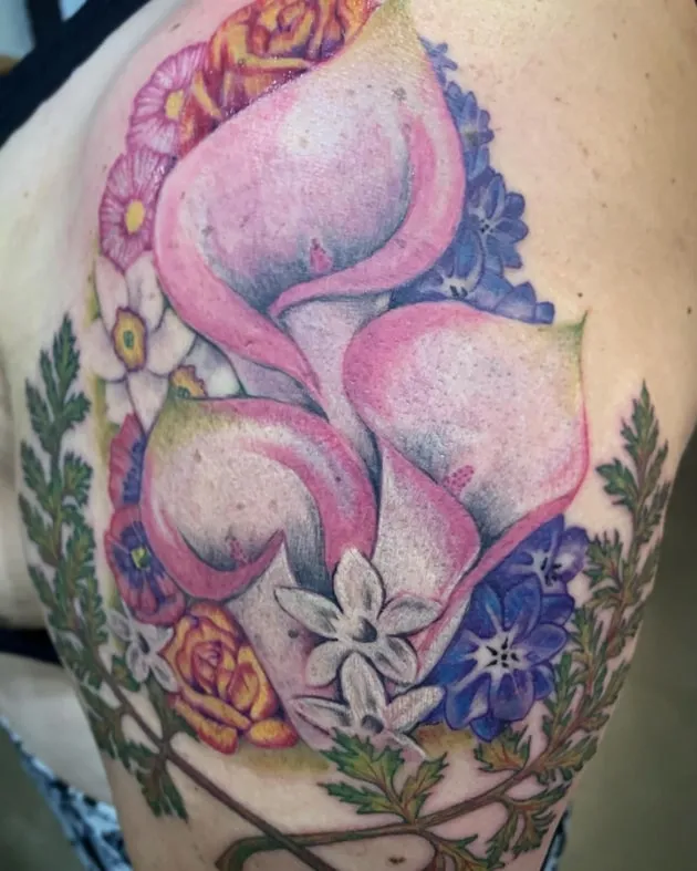laurel wreath watercolor tattoo