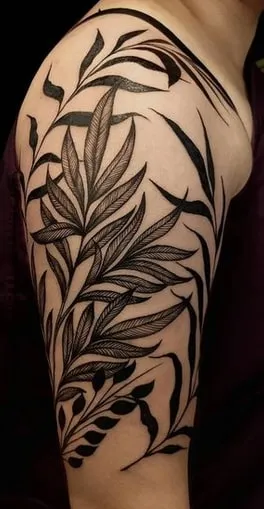 leaf tattoo design 3 long leaf tattoo design