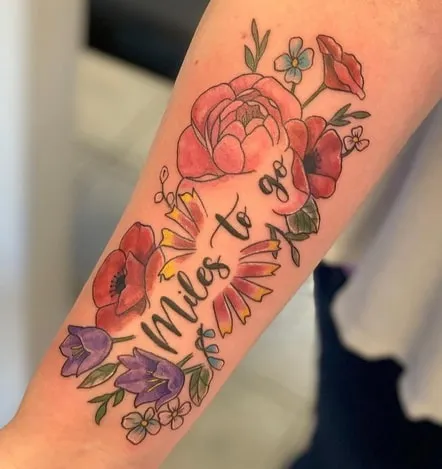miles to go tattoo idea 1 color miles to go tattoo idea