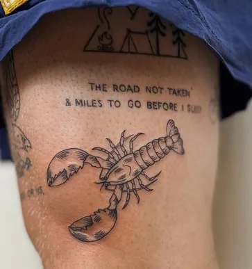 miles to go tattoo idea 7 thigh miles to go tattoo idea quote