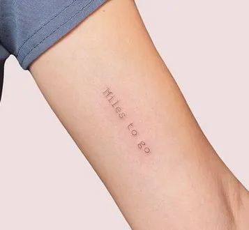 miles to go tattoo idea 8 minimal miles to go tattoo idea