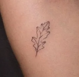 oak leaf tattoo oak leaf tattoo