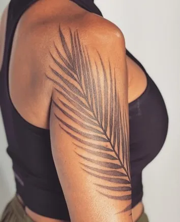 palm leaf tattoo palm leaf tattoo